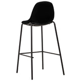 vidaXL Chaises de Bar 2 pcs Noir Tissu