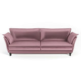 Siblo Canape Lit 3 Places - Vivienne 3 Collection Meubles de Salon - Confortable Canapé Convertible - Canapé 3 Places - Rose - 244x110x95 cm