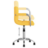 vidaXL Chaise Pivotante de Bureau Siège de Bureau Chaise d'Ordinateur Fauteuil Ergonomique Fauteuil de Bureau Maison Intérieur Jaune Moutarde Tissu