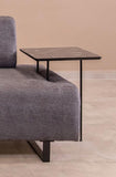 Menzzo Canapé 3 Places modulable Dossier et accoudoirs Amovibles avec 2 Coussins et Bout de canapé Agista Tissu Bleu