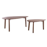 Miliboo Tables Basses gigognes scandinaves Bois foncé Noyer (Lot de 2) ARTIK