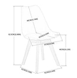 H.J WeDoo Lot de 4 chaises de Salle à Manger scandinaves, Chaises Rétro Bois de hêtre Massif- Blanche