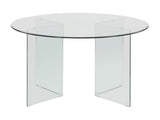 Vente-unique - Table à Manger en Verre trempé - 6 Personnes - Adamo