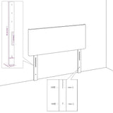 vidaXL Tête de Lit Meubles de Chambre à Coucher Accessoires de Lit Simple Têtes de Cadre de Lit Intérieur Gris Clair 160x5x118/128 cm Velours