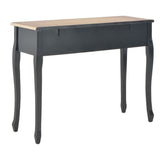 vidaXL Table de Console et Coiffeuse avec 3 Tiroirs Table de Maquillage Meuble de Chambre à Coucher Couloir Salon Entrée Salle à Manger Bureau Maison Noir