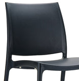 ALTEREGO Chaise Design Noir 53x46x82 cm