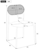 Lot de 4 chaises de salle à manger modernes avec coussins ovales en polyuréthane et dossier en rotin - Simples - Avec quatre pieds en métal - Rembourrées - Pour salon et chambre à coucher - Marron