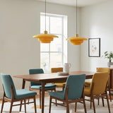 HJXDtech Suspension Luminaire Industriel Vintage en Verre & Finition Or, Grande Lampe Suspendue Moderne E27 pour Salon Salle à Manger Cuisine Chambre (B, 28cm) (Jaune, B 30cm)