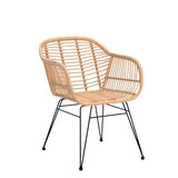SKLUM Chaise de Salle à Manger en rotin synthétique Zole Noir