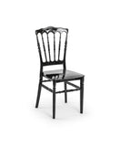 Passion Decor Chaise Napoleon Noire - Chaise Salle a Manger Facile à Empiler, pour Réception, Mariage, Banquet en résine de Qualité - 4kg