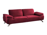 Vente-unique - Canapé 3 Places en Microfibre Polka - Rouge