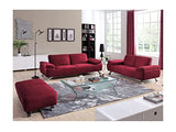 Vente-unique - Canapé 3 Places en Microfibre Polka - Rouge