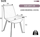 Ensemble de 2 chaises de Repas, Chaise rembourrée en Cuir PU Mat, Chaise latérale Moderne, Chaise en métal (Brunes) dans la Cuisine, la Salle à Manger, la Chambre et Le Salon