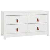 KTHLBRH Armoire d'appoint, blanche, 100 x 40 x 54 cm, en pin massif, buffet pour chambre à coucher, garde-robe, convient pour la cuisine, la chambre à coucher, la salle à manger, le salon ou le