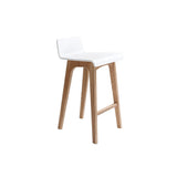 Miliboo Chaise de Bar scandinave Bois et Blanc H65 cm BALTIK