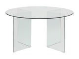Vente-unique - Table à Manger en Verre trempé - 6 Personnes - Adamo
