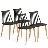 IDMarket - Lot de 4 chaises Lily Noires pour Salle à Manger