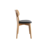 Miliboo Chaises Vintage en Bois Clair chêne et Noir (Lot de 2) Lucia