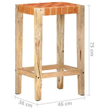 Generisch jiangboyue-321830 Lot de 2 tabourets de bar en cuir véritable 75 cm