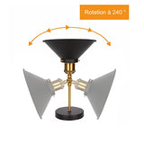 iDEGU Lot de 2 Appliques Murales Rétro, Lampe Murale de Style Edison en Forme de Parapluie E27 Métal Plafonnier Luminaire Vintage Applique Intérieure pour Chambre Salon Couloir Café, 220mm (Vert)