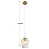 Lindby Suspension en verre Tiruma à intensité variable (Moderne) Bronze Métal e. a. pour Salon & Salle manger (1 lampe,à E27), Luminaire, Lampe plafond, Luminaire Plafonnier,