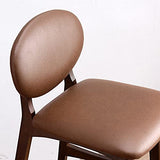 HWSY Tabourets de Bar en Bois Massif Simples et Modernes, Pieds en Noyer, siège en PU avec Dossier, Chaise de Petit-déjeuner, Hauteur d'assise 75 cm (Couleur: Marron) Interesting