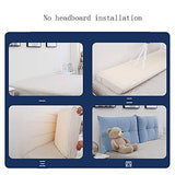 LXLIGHTS Tête De Lit Rembourrée Coussin De Chevet Fenêtre en Saillie Coussin De Taille Coin De Lit Oreiller Canapé Étui Souple, Cuir, Amovible Et Lavable