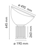 FLOS TACCIA F6602009 lampe de table 19 cm à lumière indirecte et réfléchie en verre et aluminium blanc mat