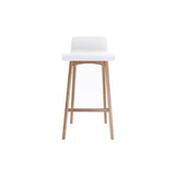 Miliboo Chaise de Bar scandinave Bois et Blanc H65 cm BALTIK