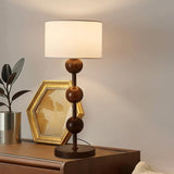 Gydcbhy Lampe De Table Rurale Vintage De 20,47 Pouces En Finition Couleur Bois De Noyer Avec Abat-jour En Tissu Pour Salon, Chambre À Coucher, Chevet, Salle À Manger, Bureau À Domicile, Hôtel, Famille