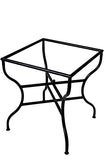 table en zellige et fer forgé artisanale marrakech nature / bleu 70x70cm