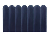 Pascal MORABITO - Panneaux muraux tête de lit - 210 cm - Velours - Bleu - JAPI de Pascal Morabito