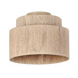 Trio Leuchten Plafonnier SMILLA 666800136, métal beige, abat-jour jute naturel, excl. 1x E27