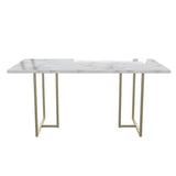 CosmoLiving by Cosmopolitan Table à manger Astor, 64" x 36" x 30", blanc