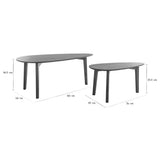 Miliboo Tables Basses gigognes scandinaves Bois foncé Noyer (Lot de 2) ARTIK