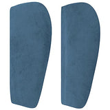 Brokky Tête de lit avec Oreilles Bleu foncé 147x23x78/88 cm Velours,Tete de lit capitonnée,tête de lit à Poser au Sol