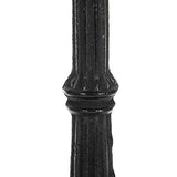 Lolahome Table de Salle à Manger Ronde en marbre et métal Vintage Noir/Blanc 80 x 71 cm