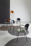 KONTE.DESIGN Sienna Chaise, métal, Gris foncé, 2, unités