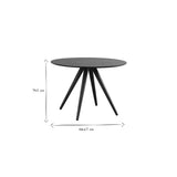 Miliboo Table à Manger Ronde Design Noyer D106 cm Walford