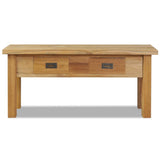vidaXL Teck Massif Banc d'Entrée Banc de Couloir Meuble TV Table Basse Table d'Appoint Salon Salle de Séjour Maison Intérieur 90x30x40 cm