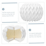 abat-jour en origami ombre murale Shades de lampe à lustre ancien papier origami décor abat-jour pliant en origami abat-jour suspendu plier abat-jour de lustre Accessoires blanche