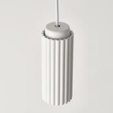 NAKEAH Plafonnier cylindrique en fer forgé suspendu avec cordon réglable pour restaurant, bar, salle à manger, salon, lumière du jour (lot de 1) (6000kwhitelight White)