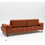 Menzzo Canapé 3 Places Celis Tissu Orange