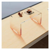HXFRTHNM Table Basse Minimaliste en Acrylique, Design de Rangement, Luxe, esthétique, Table Basse Transparente, Meubles de Couchage Blancs