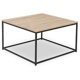 IDMarket - Table Basse Detroit carrée 70 cm Design Industriel
