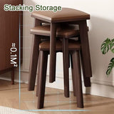 ITETONE Tabouret de Coiffeuse en Bois Massif, Tabouret rembourré Moderne Multifonctionnel, siège supplémentaire pour Salon, entrée, couloirs et Chambres (Taille : Couleur Noyer, Couleur : Vert)