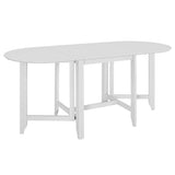 AUUIJKJF Home Outdoor AutresTable à manger extensible Blanc (75-180) x75x74 cm MDF