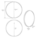 MOBILI FIVER, Miroir Rond Olivia, diamètre 64, Bois Rustique, Made in Italy