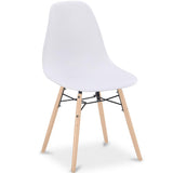 Iconik Interior Scandinavian Style Chaise de Salle à Manger - Design Scandinave - Pieds en Bois - Skögur Jaune