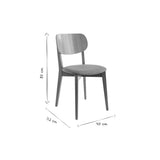 Miliboo Chaises Vintage en Bois Clair chêne et Noir (Lot de 2) Lucia